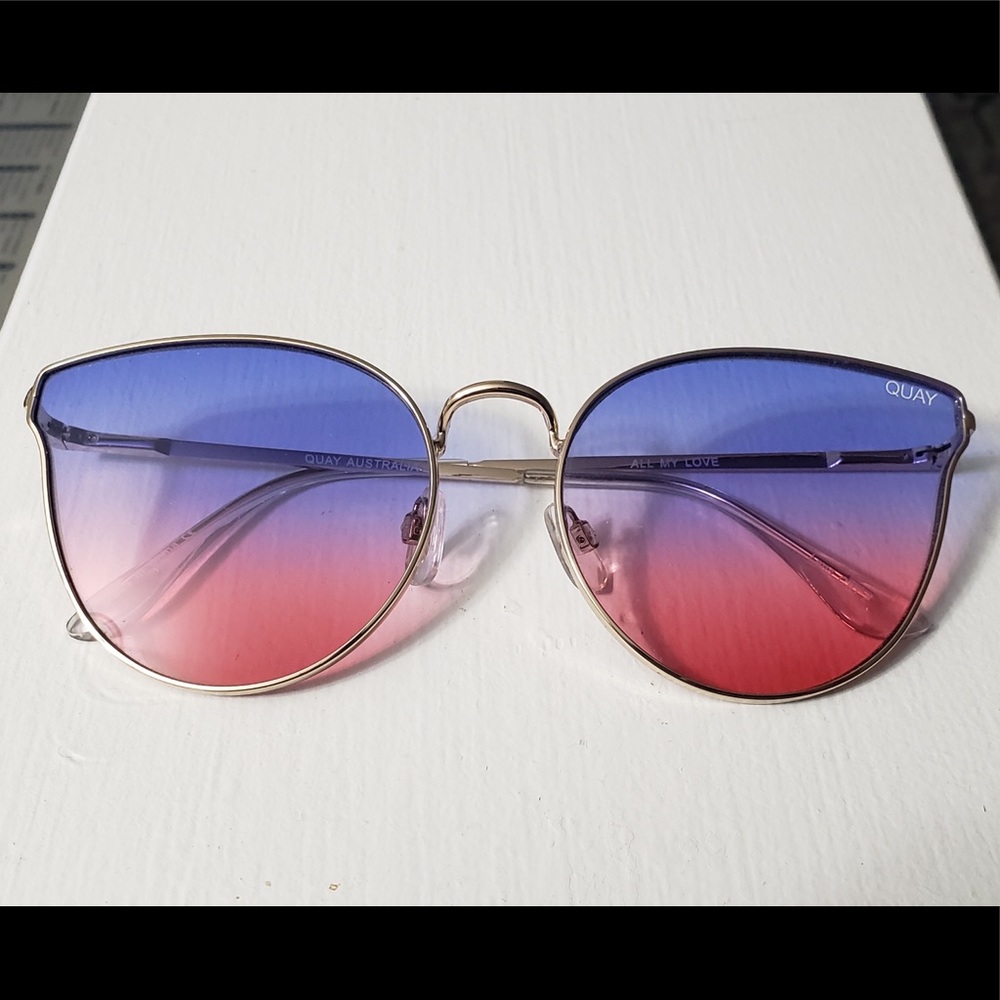 Quay All My Love Pink Purple Fade Sunnies
